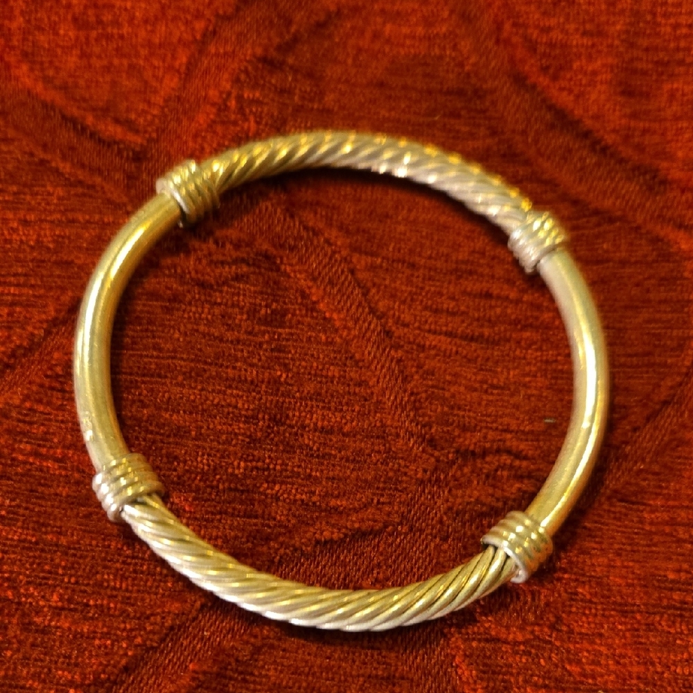 Heavy Solid Sterling Silver Bangle Bracelet